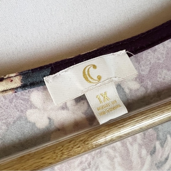 Charming Charlie Floral Bell Sleeve Blouse - Picture 3 of 5